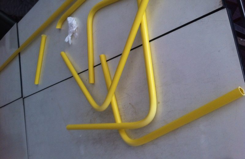 ทดสอบดัดท่อ PVC สีเหลือง ยี่ห้อ KS